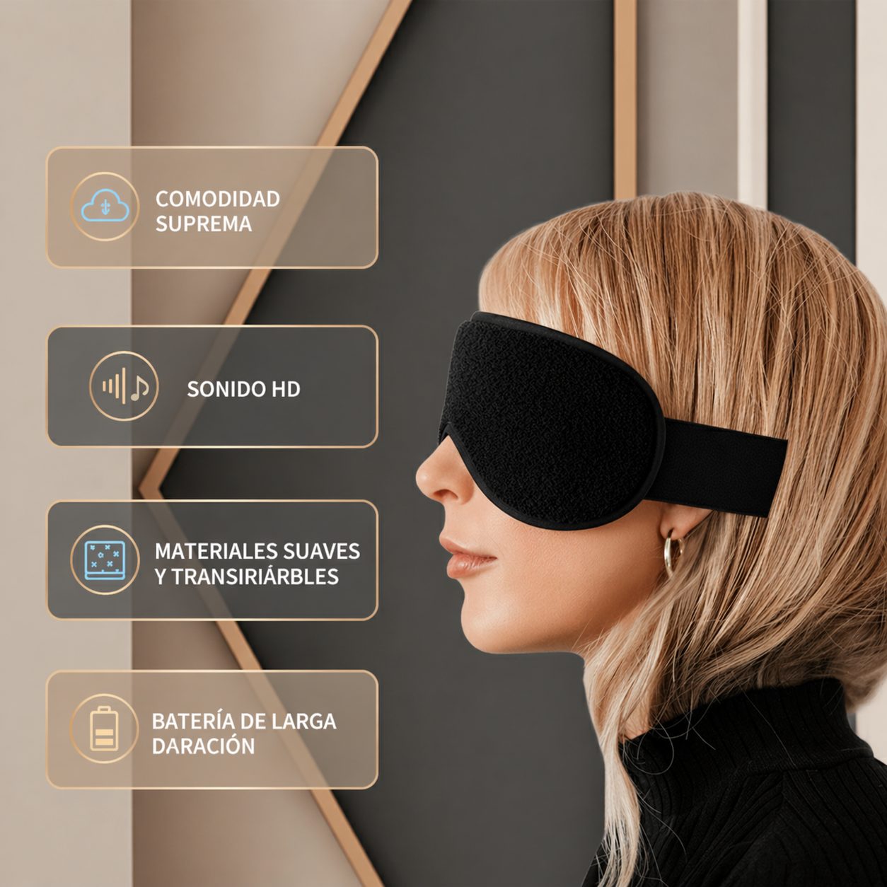 SleepWave™ – Antifaz Bluetooth para Dormir Mejor